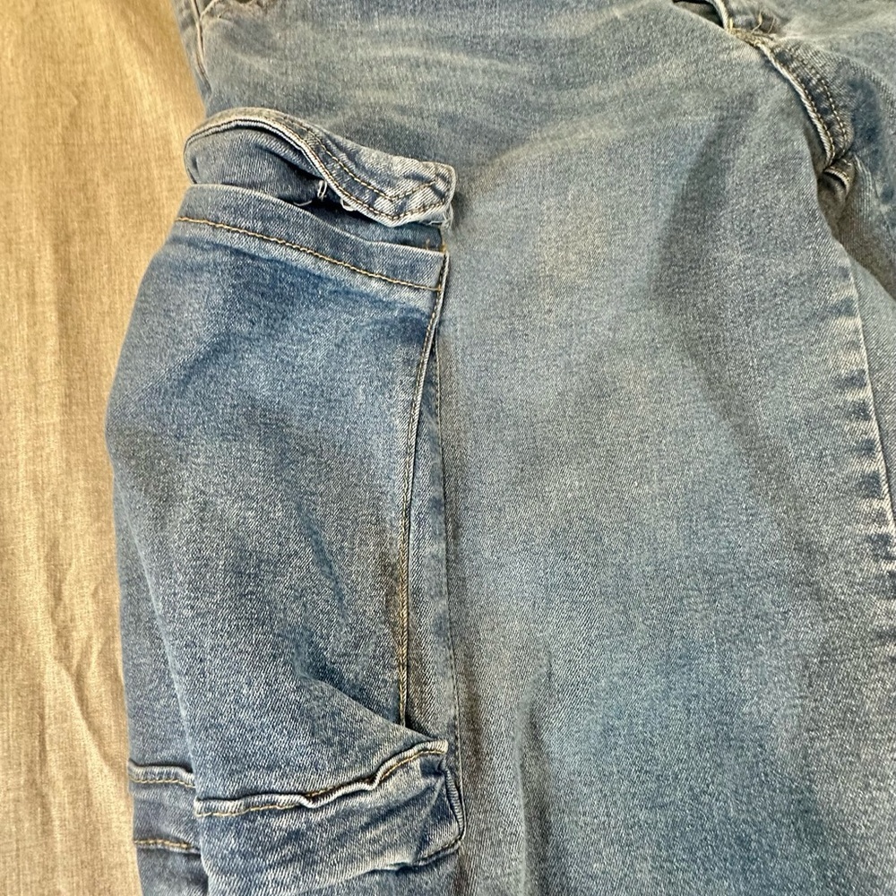 Blue Turtle Baggy Y2K Cargo Jeans - Picture 6 of 13